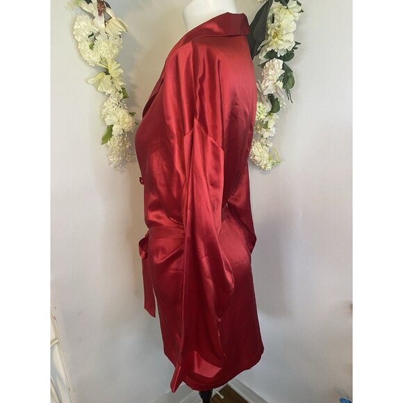 Vintage Marilyn Monroe By Warners 100% Silk Red Robe Pajama Women's‎ Medium NWOT - Picture 16 of 16